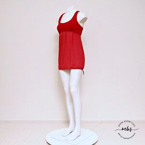 Lululemon Striped Drawstring Racerback Tank Sports Top with Inner Strap Support